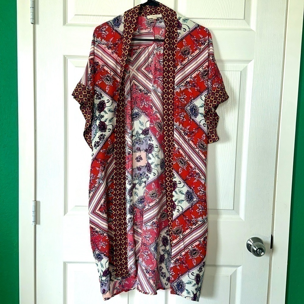 ODDY women’s floral duster Sz L